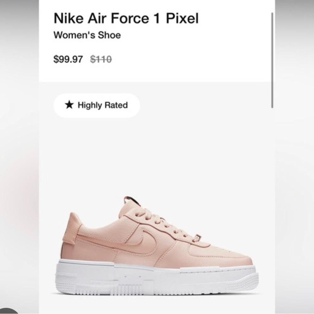 Women’s Nike AF1 Pixels size 7 fits big